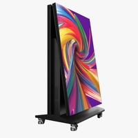 Écran LED d'affichage numérique intérieur GOB P2.5 couleur pleine, affichage publicitaire, animation, contrôle WiFi par application, mur vidéo fin