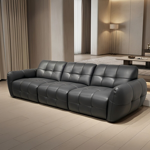 Nouvelle arrivée, canapé Olympia trois places, entièrement en cuir écologique + structure en bois de pin + mousse rebondissante haute densité, design moderne, appartement, hôtel - Product Image 1