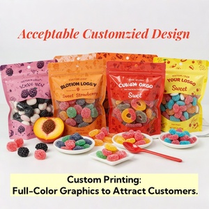 Custom Matte 3.5g Mylar Bags Smell Proof <b>Stand</b> up Pouch Resealable Doypack for Gummy Candy Packaging - Product Image 3