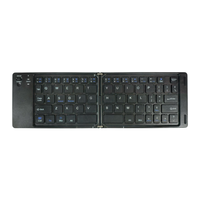 Keyboard Ultra Tipis Mini Lipat Ganda Nirkabel Portabel Ringan untuk Smartphone Tablet IOS Android Windows Mac Tersedia