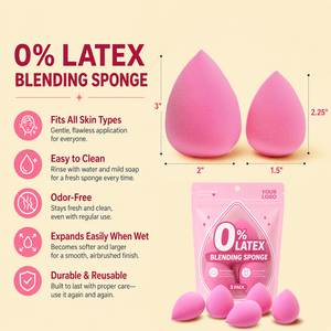 Éponge de maquillage en forme de goutte d'eau de haute qualité, réutilisable, lavable, pour fond de teint liquide, crème, poudre, maquillage rapide, 0% latex, éponge de mélange - Product Image 3