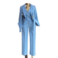Ensemble tailleur trois pièces pour femme, style bureau, couleur unie, veste, gilet et pantalon, nouvelle collection printemps 2026, pour femmes européennes et américaines
