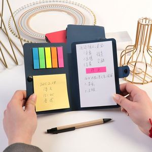 Ensemble de blocs-notes adhésifs minimalistes en papier, cadeau d'affaires, bloc-notes avec index colorés - Product Image 3