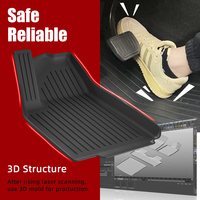 Nouveaux produits 3D TPE tapis de coffre étanche facile à nettoyer tapis de coffre arrière antidérapant pour Tesla modèle YL 2025 court 6 sièges