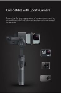 กิมบอล 3 แกน รับน้ำหนักได้ 250 กรัม สำหรับ<span class=keywords><strong>ถ่าย</strong></span>วิดีโอสด วล็อก และการเดินทาง ป้องกันการสั่นไหว ใช้งานได้กับ <span class=keywords><strong>iPhone</strong></span> Android และ GoPro - Product Image 6