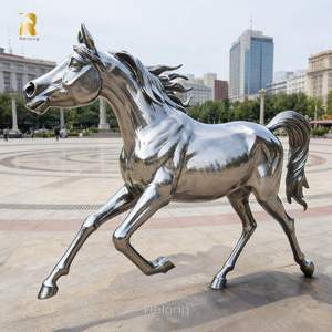 Escultura de <span class=keywords><strong>Caballo</strong></span> Árabe de Acero Inoxidable Grande, Diseño Personalizado RELONG, para Decoración de Exteriores - Product Image 6