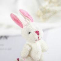 Mini 7CM doux en peluche lapin et ours boucles d'oreilles accessoire à créer soi-même petite poupée pendentif