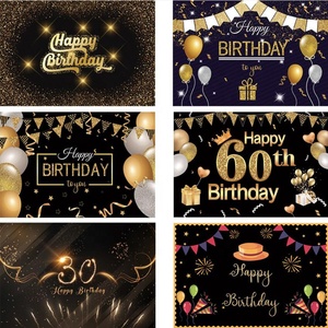 7x5ft Felice 18th 21 30 40 50 60th Festa di Compleanno In Oro Dot Partito Banner Photo Sfondo di Compleanno Foto Sullo Sfondo Photostudio - Product Image 3