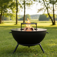 Vente en gros d'usine - Brasero multifonctionnel d'extérieur de 25 pouces - Cheminée à bois avec barbecue pour cour et patio