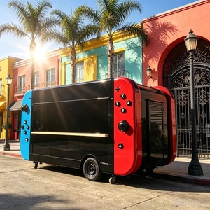 Carro <span class=keywords><strong>de</strong></span> Comida Eléctrico <span class=keywords><strong>de</strong></span> Cuatro Ruedas para Venta Ambulante, con Consola <span class=keywords><strong>de</strong></span> Juegos, para Asados, Frituras, Bebidas Frías, Té con Leche y Aperitivos - Product Image 5
