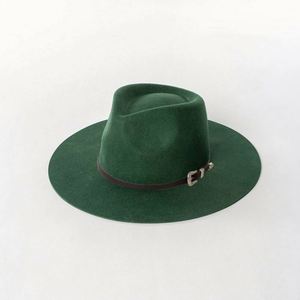 Sombrero de Vaquero Clásico Personalizado al por Mayor, Sombrero de Fieltro Liso de Color Sólido para Hombre Adulto, Sombreros Fedora Estilo Western - Product Image 4