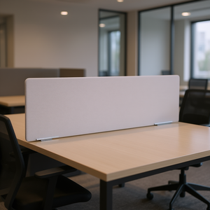 Diviseur de bureau 60 x 24, panneau de confidentialité en PET à fixation par pince, design robuste et minimaliste pour usage professionnel - Product Image 2