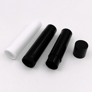 Personalizado 5g mini vacío redondo plástico blanco negro claro Chap Stick lápiz labial labio Bamb tubos - Product Image 5