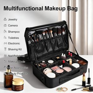 Custom Cosmetic <b>Cases</b> Large Capacity Cosmetic Bag Handheld <b>Makeup</b> <b>Case</b> Toiletry Bag Partition Toolbox <b>Case</b> Bags - Product Image 5