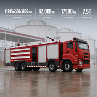 Nouveau camion de pompiers diesel LHD 8x4 à double cabine, réservoir d'eau de 25 m³, acier au carbone Q235, pompe à incendie CB10/80, moteur de sauvetage