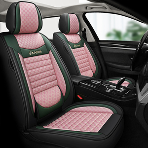 Factory Wholesale Pvc Pu Leather and Fabric Car Interior Accessories Universal Luxury Car <b>Seat</b> <b>Covers</b> Fit Most Cars Four Seasons - Product Image 2
