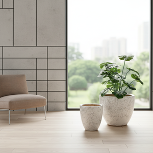 Pots de fleurs modernes en céramique émaillée blanche faits à la main Pots de jardin décoratifs en porcelaine bonsaï Carton emballé pour un usage domestique - Product Image 2