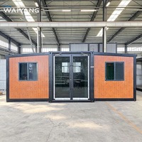Maison préfabriquée mobile de luxe, extensible en 1 heure, de type conteneur de 20/30 pieds, 3 chambres, 2 salles de bain, petite et portable