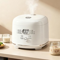 Cuisinière à riz électrique moderne en acier inoxydable de 2,8 L, 9 modes de cuisson, ouverture du couvercle en un clic, couvercle intérieur amovible, appareil électroménager intelligent