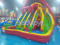Glissière gonflable de vente chaude professionnelle de piscine d'eau de PVC de fournisseur,