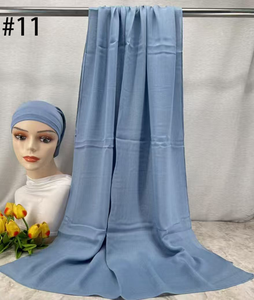 Hijab Premium in Modal Mini 165 X 50 cm, Sciarpa per Bambini, Sciarpa Etnica Monocolore con Set Sottocappuccio Abbinato per Donne Musulmane - Product Image 6