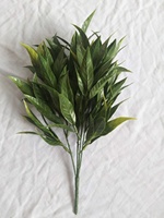 Tanaman Tropis Buatan Berkualitas Tinggi Daun Eucalyptus Fan Palm Bunga Ranting Buket untuk Dekorasi Pernikahan Rumah Hotel