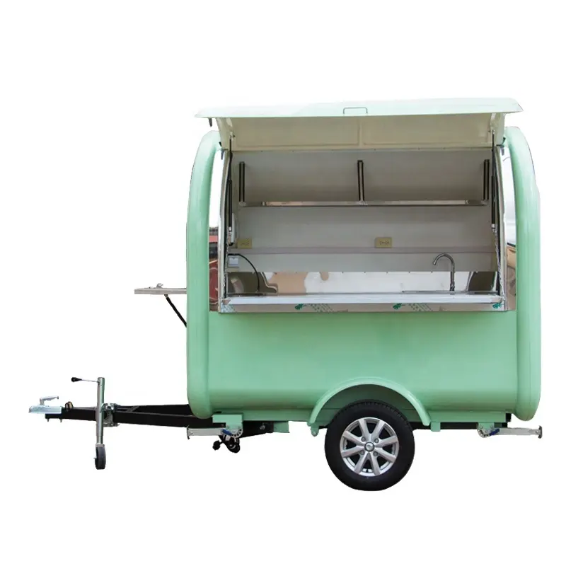 Carrito de comida portátil de puesto de mercado de la mejor calidad, restaurante personalizado, comida rápida móvil, galleta de acero inoxidable y Metal, 1 unidad