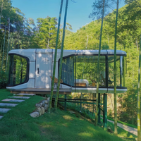Casa Prefabricada Ecológica Tipo Cápsula Espacial en Oferta, con Baño y Dormitorios, para Glamping, Hotel, Fácil Instalación, Villa para Exteriores y Parques