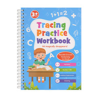 Cuaderno Mágico de Caligrafía Reutilizable con Ranuras para Práctica de Escritura para Niños Libro de Trazado para Idiomas Personalizados