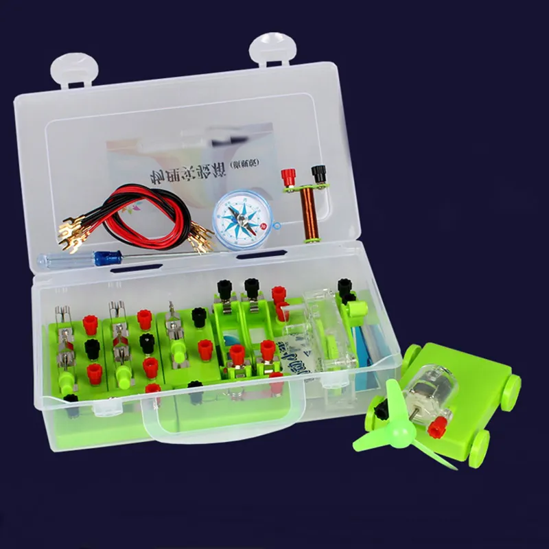 Science Basic Circuit toys DIY fun science kit for kids electric and Magnetism Experiment