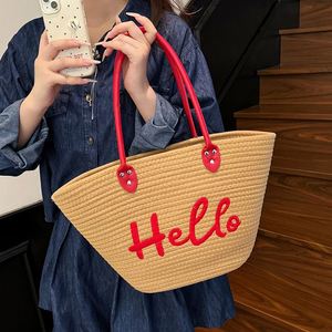 Sacs fourre-tout tissés en corde de coton, grande capacité, pour femme, idéaux pour les voyages, le shopping et les activités de plein air – Vente en gros usine - Product Image 6