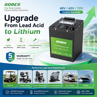 Batterie au lithium LiFePO4 12V 24V 100Ah 200Ah à décharge profonde rechargeable, remplacement pour batteries au plomb-acide pour voiturettes de golf et applications marines