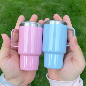 Copo Mini Tumbler Infantil de 3oz com Alça, Colorido, Personalizável para Sublimação, Atacado - Product Image 2