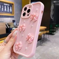 Coques de téléphone portable antichoc de luxe avec nœuds papillon, nouvelle mode pour filles et femmes, compatibles avec iPhone 17 Air 16 15 Plus Pro Max 14 13 11 X
