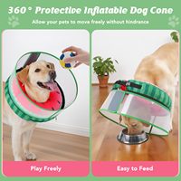 Collier gonflable pour chien avec bouclier anti-léchage amélioré détachable, collier en forme de beignet doux pour le cou pour les chiens après une chirurgie