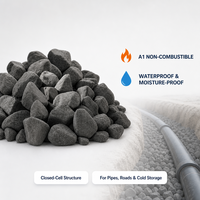 Gravier en verre mousse léger, isolation non inflammable, 100 % matériau recyclé, drainage, remblai souterrain, sol