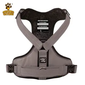 Best selling products custom adjustable soft polyester pet dog harness wholesale