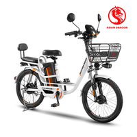 Vélo de ville homologué CE, vélo électrique pour trajets quotidiens, 800W, moteur sans balais, batterie au plomb-acide 48V, 3 vitesses, acier au carbone, frein à disque, réflecteur arrière, marqueurs latéraux