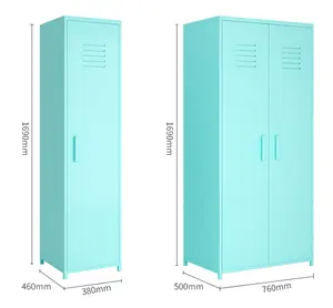 Armoire en acier à 3 portes, meuble utilisé pour gagner de l'espace, armoire à vêtements moderne en acier