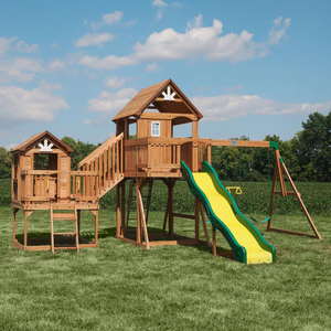 <span class=keywords><strong>Gimnasio</strong></span> de la jungla <span class=keywords><strong>al</strong></span> <span class=keywords><strong>aire</strong></span> <span class=keywords><strong>libre</strong></span> Marco de escalada de madera Patio trasero Pequeño tobogán y columpio Juego de juegos infantiles Juego de columpio con asiento columpio - Product Image 1