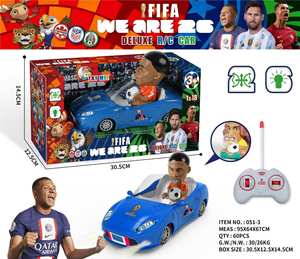 Voiture de course télécommandée 1/18 Coupe du Monde de Football 2026 avec lumières, véhicule électrique haute vitesse pour course <span class=keywords><strong>radio</strong></span>, jouet pour le jeu - Product Image 4