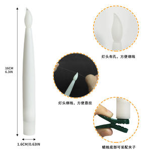 JELO Noël Halloween Ligne <span class=keywords><strong>de</strong></span> pêche <span class=keywords><strong>Bougie</strong></span> flottante 3A Batterie Haraport 6 heures <span class=keywords><strong>de</strong></span> synchronisation Bâton magique Long LED chandelle conique - Product Image 3