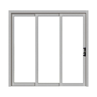Porte en verre à ouverture latérale en alliage d'aluminium moderne, isolation thermique, protection de l'environnement, pour entrepôt et buanderie, utilisation intérieure