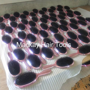 Juego de Cepillos de Cerdas de Jabalí para Extensiones de Cabello con Logotipo Personalizado, Marca Blanca, Tipo Pala para Mojado y Secado, Desenredante para Pelucas, ABS, para Mujeres - Product Image 2