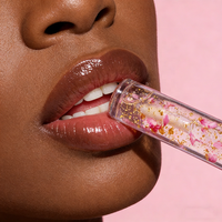 Huile à lèvres transparente de haute qualité brillant à lèvres fleur minérale mignon avec finition mate rouge à lèvres de marque privée pour le maquillage