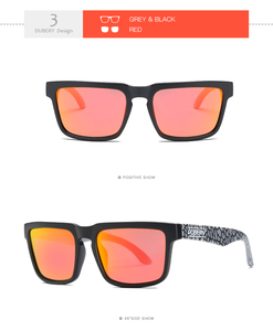 DUBERY 2025 Lunettes de <span class=keywords><strong>soleil</strong></span> pour femmes de haute qualité, verres ronds UV400, montures carrées bleues transparentes, rouges et jaunes pour femmes et hommes - Product Image 2