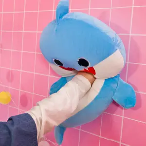 Tiburón suave de juguete para niños, muñeco de peluche de diseño personalizado