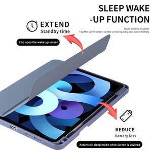 Étui pour iPad en TPU et PU, rabattable en 3 volets, protection intégrale à 360°, fonction veille/réveil, emplacement invisible pour stylet, dissipation thermique pour iPad Pro - Product Image 3