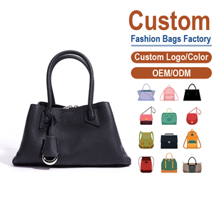 Full-Grain Leather Structured Tote Bag, Dual Handles, OEM/ODM Custom Factory, Women's Office <b>Purse</b> - Product Image 1