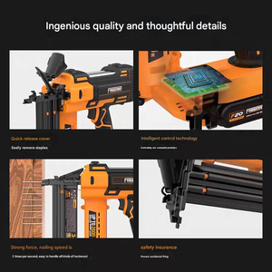 Pistola de Clavos y Grapas <span class=keywords><strong>Freeman</strong></span> LDT50 de Grado Industrial 3 en 1, a Batería, para Construcción de Acero, Motor sin Escobillas, Batería de Iones de Litio de 2.0AH - Product Image 2